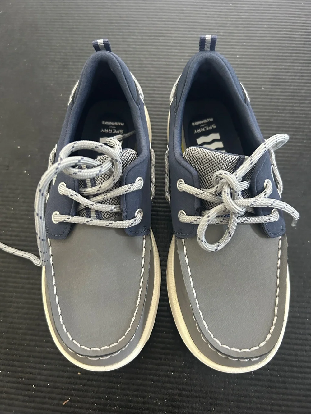 Sperry Kids Navy and Gray Lace-Up Boat Sneakers